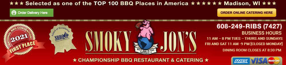 Smoky Jon's #1 BBQ Restaurant & Catering of Madison, WI – Call 608-249-RIBS (7427)